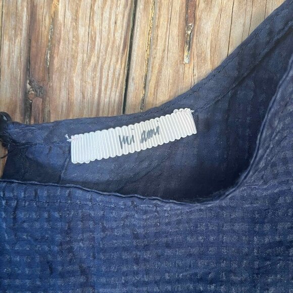 FRANCESCA’S Mi Ami Navy Babydoll Tiered Ruffled Lined Mini Dress Size S Boho - Picture 9 of 14